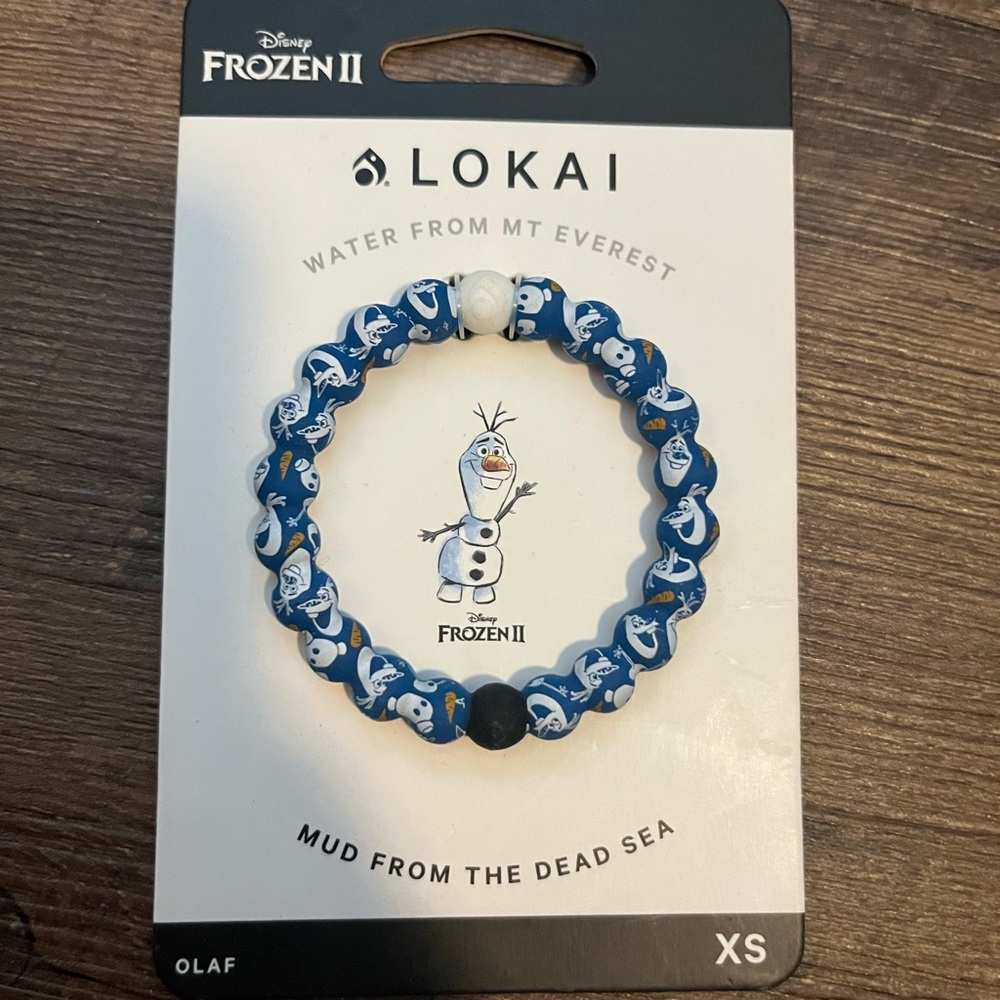 NWT Disney Frozen II Olaf Lokai Bracelet - Blue and White XS